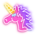 Pink and Purple Unicorn Neon