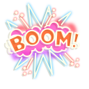 Red Bomb and Boom Neon