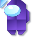 Origami Among Us Purple Character