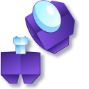 Origami Among Us Purple Character