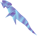 Origami Blue and Green Lizards