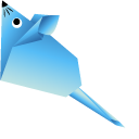 Origami Blue and Pink Mice