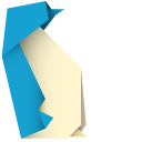 Origami Blue and Pink Penguins