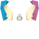 Origami Blue and Pink Penguins