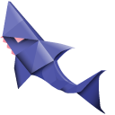 Origami Blue and Pink Sharks