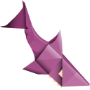 Origami Blue and Pink Sharks