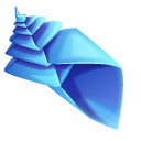 Origami Blue and Purple Shells
