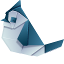 Origami Blue-Footed Booby and Tufted Titmouse