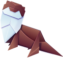 Origami Brown Otter