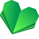 Origami Clover and Green Heart