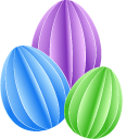Origami Colorful Easter Eggs