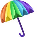 Origami Colorful Umbrella and Rainbow Fan