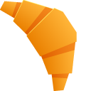Origami Croissant and Coffee Beans