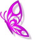 Origami Cut Out Pink and Blue Butterflies