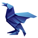 Origami Dark Blue Crow