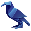 Origami Dark Blue Crow