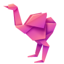 Origami Giraffe and Ostrich