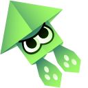 Origami Green and Blue Splatoon Squids
