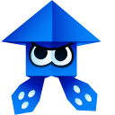 Origami Green and Blue Splatoon Squids