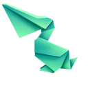 Origami Green Pelican and Toucan