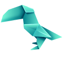Origami Green Pelican and Toucan