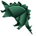 Origami Green Stegosaurus