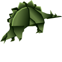 Origami Green Stegosaurus