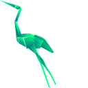 Origami Green Stork