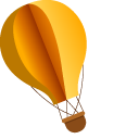 Origami Hot-Air Balloon and Clouds