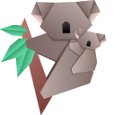 Origami Koala and Eucalyptus
