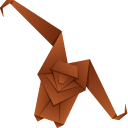 Origami Monkey and Banana