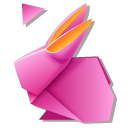 Origami Pink Bunny and Orange Kitten
