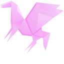 Origami Pink Horse and Pegasus