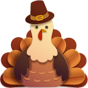 Origami Pumpkin Pie and Turkey