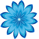 Origami Purple and Blue Flowers