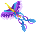 Origami Purple and Rainbow Firebirds