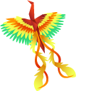 Origami Purple and Rainbow Firebirds