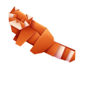 Origami Red Panda and Giant Panda