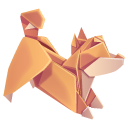 Origami Shiba Inu Puppy