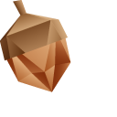 Origami Squirrel and Acorn
