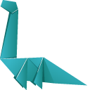 Origami T-Rex and Brachiosaurus