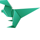 Origami T-Rex and Brachiosaurus