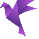 Purple Origami Bird