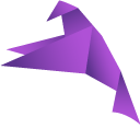 Purple Origami Bird