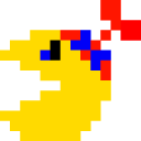Pixel Jr. Pac-Man and Apple