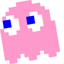 Pixel Pac-Man Pinky and Blue Ghost