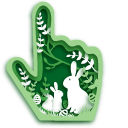 Easter Bunny in Forest Paper Cut