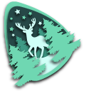 Reindeer in Forest Paper Cut