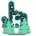 Reindeer in Forest Paper Cut