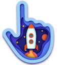 Rocket in Space Paper Cut